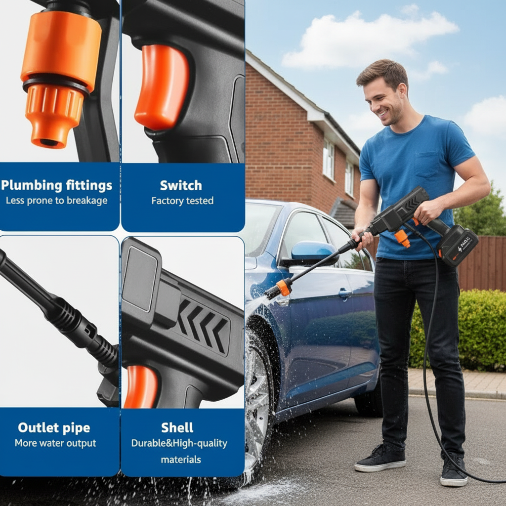 High Pressure Water CLEANING GUN  🔥 Car Wash at Home – Save 300+ AED Monthly 💦  Only 99 AED with Free Delivery