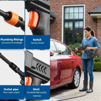 High Pressure Water CLEANING GUN  🔥 Car Wash at Home – Save 300+ AED Monthly 💦  Only 99 AED with Free Delivery