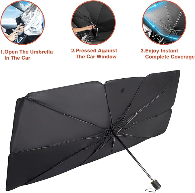 Portable Car Umbrella | Car Windshield Sun Shade